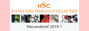 Header Nieuwsbrief januari 2019 met logo Haarlems Sieraad Collectief (HSC)